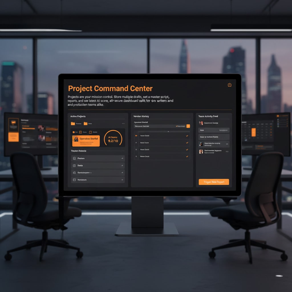 Project command center dashboard preview